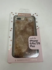 Fellowes Gold Glitter Bling Cell Phone Case For iPhone 6/6s 7,8 Plus Quicksand