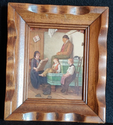 Albert Anker '' Sunday Afternoon'' Print small,