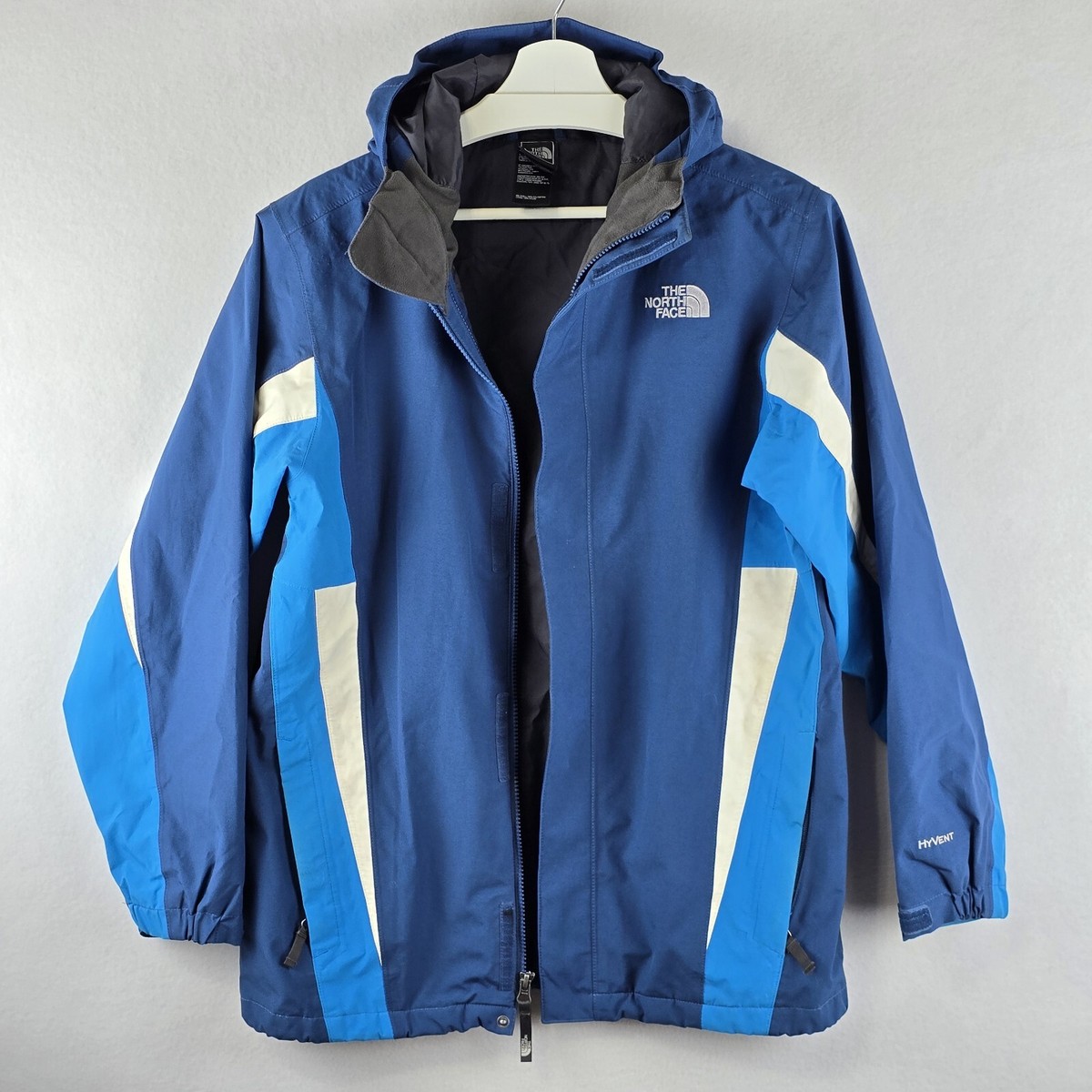 North Face Jacket Boys XL 18/20 Hyvent Coat Rain Ski Snowboard Blue  Windbreaker