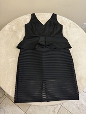 B. SMART  Womans Black  STRETCH  Fit & Flare Dress Size 14  NEW!