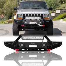 Vijay For1984-2001 Jeep Comanche Mjcherokee Xj Front Bumper Wwinch Platelight