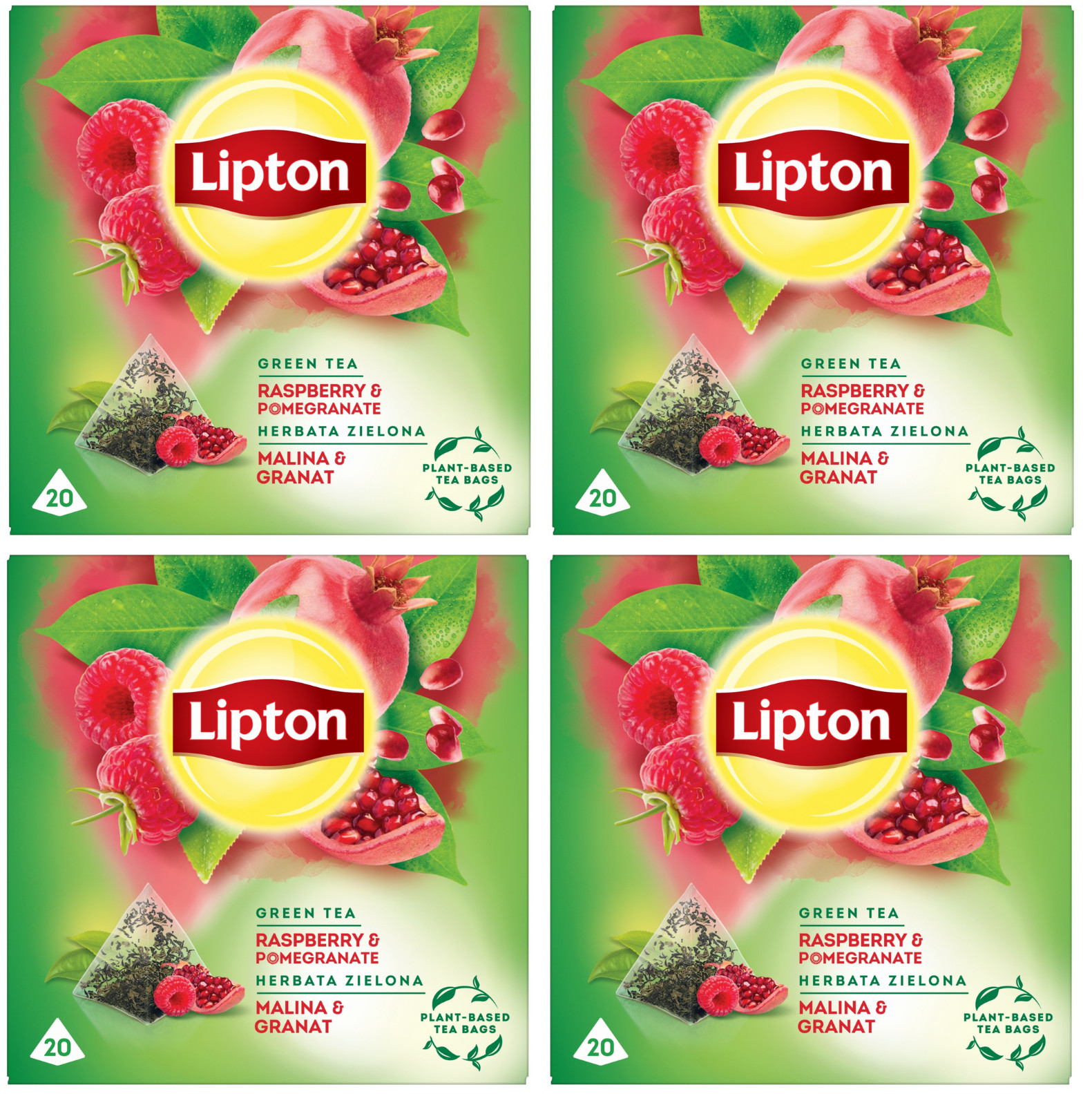 - Raspberry & Pomegranate - 4x20 Tea Bags - Natural  Infusion