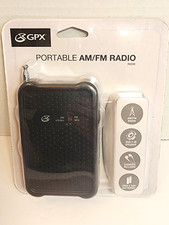 NEW - GPX R055B Portable AM/FM Radio with Built-in Speaker - Telescopic Antenna
