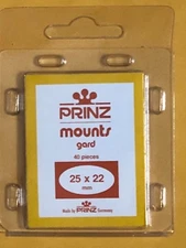 PRINZ STAMP MOUNTS 25/22 - HORIZONTAL  REGULAR ISSUES