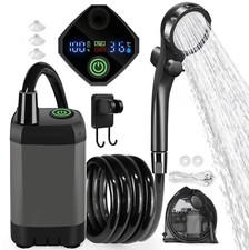 Portable Camping Shower 6000mAh Rechargeable Outdoor Camp Pump for Hiking Travel