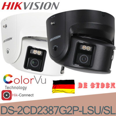 Hikvision 8MP ColorVu Panorama-2-Wege-Audio-Dome-IP-Kamera DS-2CD2387G2P-LSU/SL
