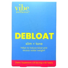 Vibe Wellness Debloat Slim + Tone 60 Tablets - Non GMO, Gluten Free, Vegan