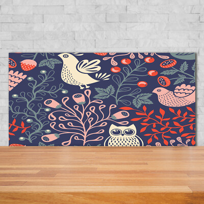 Tulup Planche De Cuisine En Verre 80x52 - Hibou