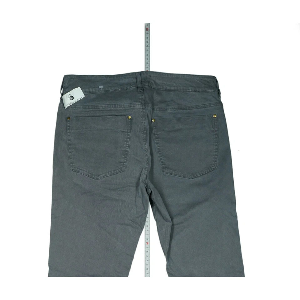 Hoss Intropia Damen Jeans 7/8 Hose stretch Slim Skinny used Look Zip 38 Grau NEU - Bild 4 von 4