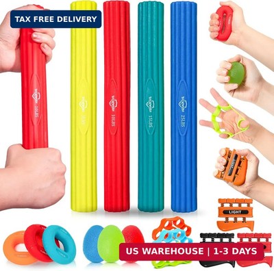 DICYWUDI Flex Therapy Bar and Grip Strength Trainers Set, Physical Therapy & Res