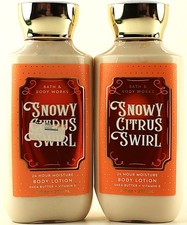 QTY 2 - Bath Body Works SNOWY CITRUS SWIRL Body Lotion Cream Moisturizer 8oz