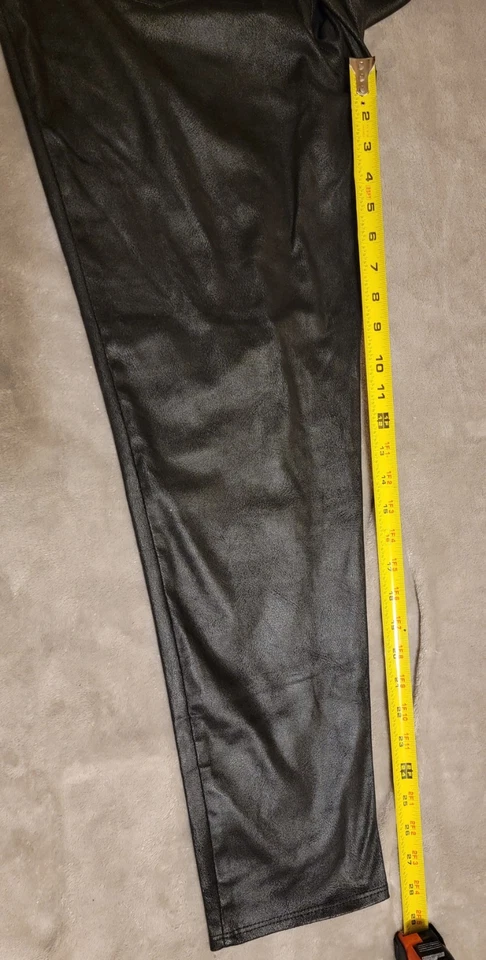 Leggings de cuero sintético Glory descoloridos Foto 4 de 4