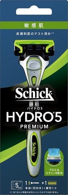 Hydro Schick Hydro 5 Premium Sensitive Skin Halter (Mit Klinge + 1 Ersatzklinge)