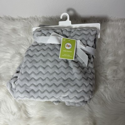 Circo target Gray Plush Baby Blanket Lovey Chevron Zig Zag Stripe NWT
