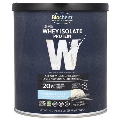 100% Whey Isolate Protein Powder, Vanilla, 1.8 lbs (857 g)