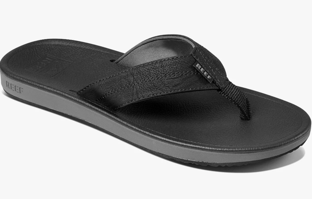 REEF Journeyer Men's Flip Flop Cushion Comfort Sandals - Black, Size 9