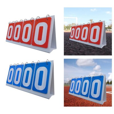 Tabletop Flip Scoreboard 4 Digitaler Punktezähler für Basketball-Teamspiele