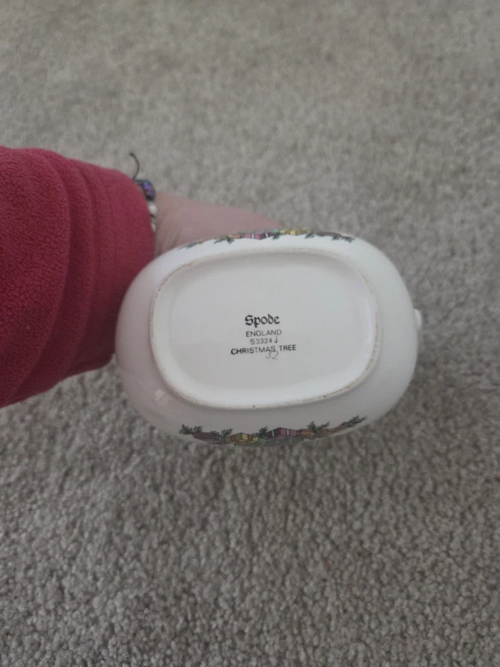 X2 Spode Christmas Tree Cream Milk Jug 0.2ltr. VGC Vintage China  - Image 4 of 4