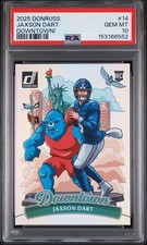 2025 Donruss Downtown! #14 Jaxson Dart RC Rookie SP PSA 10 GEM GIANTS