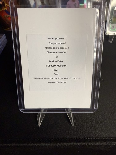 Topps 2025-26 Chrome UEFA Club Competitions Michael Olise CA-1 Anime Redemption