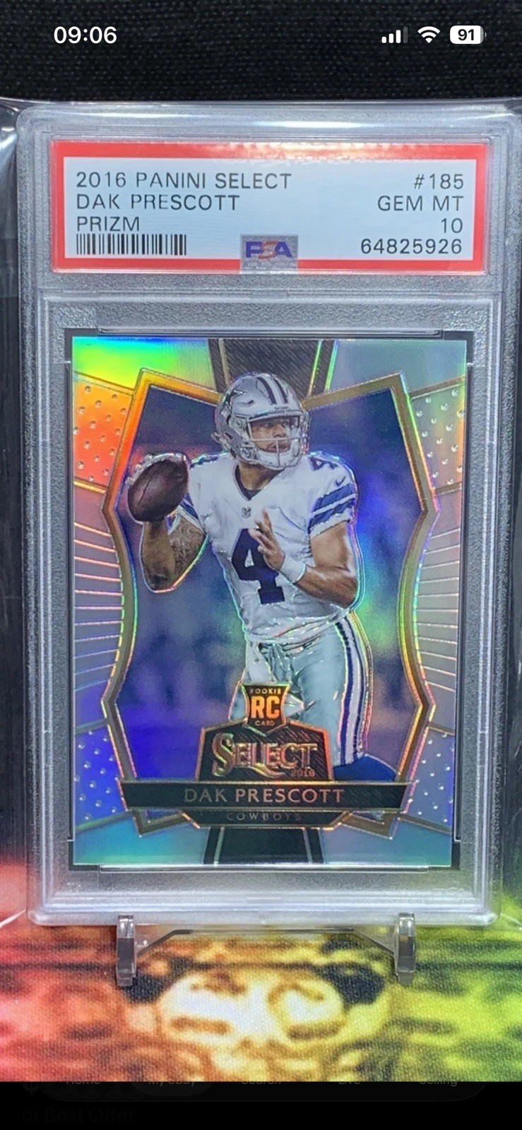 Dak Prescott Panini Select #185 Prizm