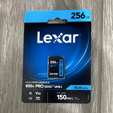 Lexar 256GB 800x PRO BLUE Series SDXC UHS-I 150MB/s Read V30