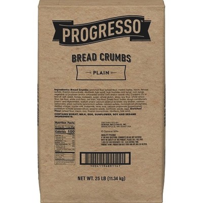 Progresso Plain Bread Crumbs Bulk, 25 Pounds