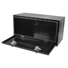 36'' Aluminum Truck Trailer Storage Underbody Tool Box Black w/Lock 36"X17"X18"