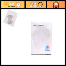 1000 White CD/DVD Paper Sleeves with Clear Window  Flap - 80g Economy Pack