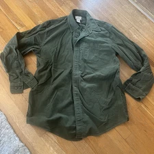 Green Mens L.L. Bean Button Up size L tall