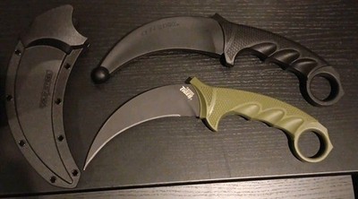 COLD STEEL AUS8A * TIGER* CURVED FIXED BLADE W/SECURE-EX SHEATH PLUS TRAINER 