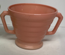 VTG Hazel-Atlas Moderntone Platonite Pink Sugar Bowl