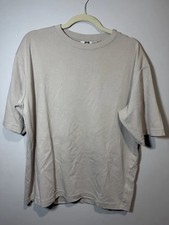 Uniqlo U DRY-EX Short Sleeve T-Shirt Beige Mens Large