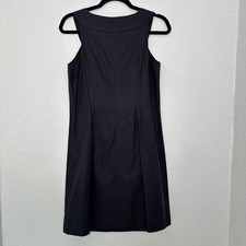 J. Crew Black Cotton Sleeveless Shift Dress Women's Size 4 Career Casual