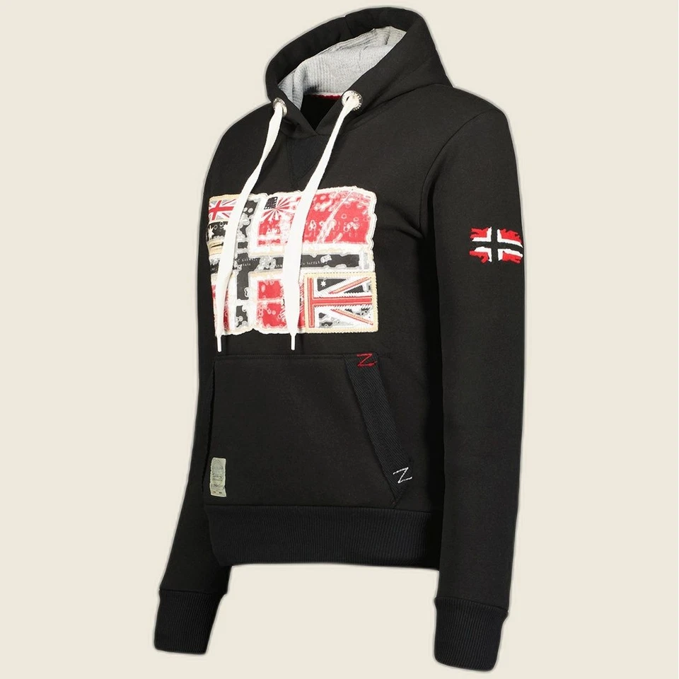 Gpepe Sweat femme à capuche Geographical Norway noir M - Photo 2/4