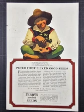 1921 magazine ad for Ferry's Seeds, Peter Piper by Maxfield Parrish
