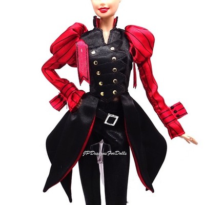 DisneyLive Action Alice im Wunderland Puppe Mode schwarz und rot Jacke