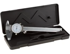 Dial Caliper - Stainless Steel and Shock Proof Tool With Plastic Case - Stalwart