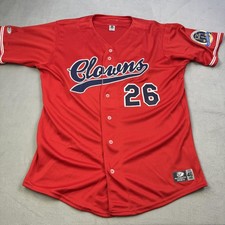 Indianapolis Clowns Jersey Mens 46 Red MiLB Game Used Signed Sanchez 26 USA