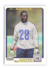 2001 Topps Chrome Gary Baxter #/999 Refractor Parallel Rookie Card RC 300 Ravens. rookie card picture