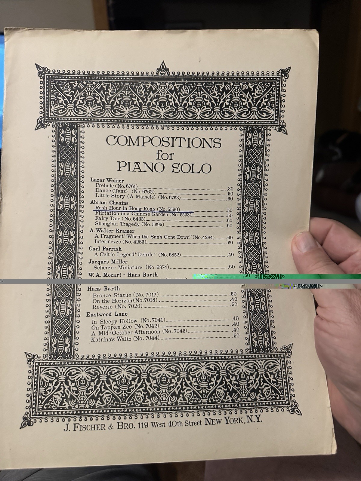 B 1924 Exotic Novelty Sheet Music RUSH HOUR IN HONG KONG by Chasins