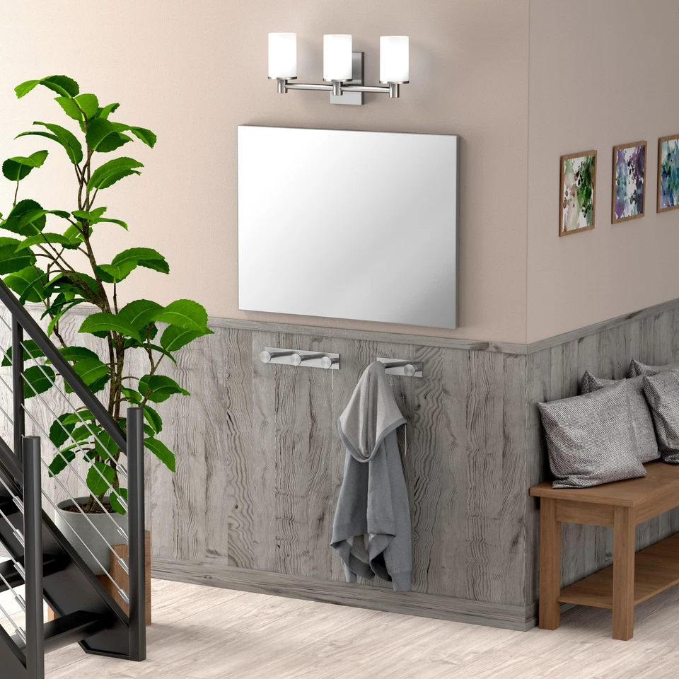 Luz de tocador Gatco 1705 moderna de granja 3 luces 20" W - cromada Foto 3 de 4