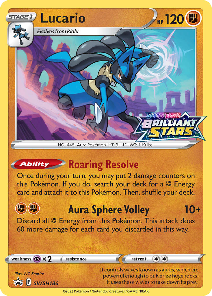 Lucario - Holo - SWSH Black Star Promos - SWSH186/307 NM Pokemon