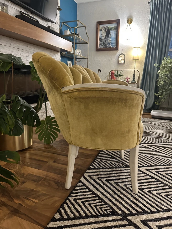  1930s Pair of Single Arm ART DECO Shell Back Chairs - Image 2 of 4