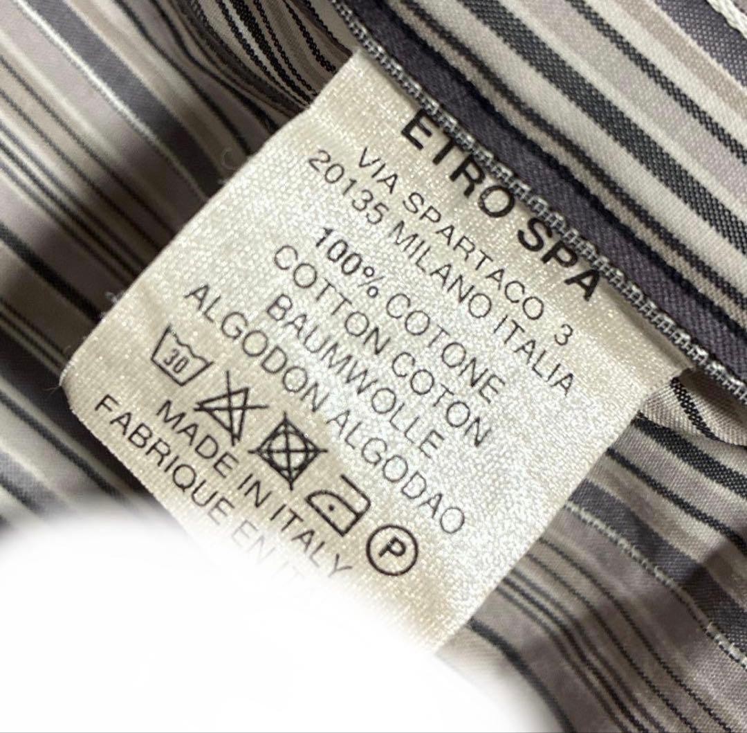 ETRO striped pattern long sleeve button down shirt - image 8