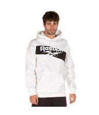 Reebok Mens Classic Vector Hoodie Sweatshirt, white, M