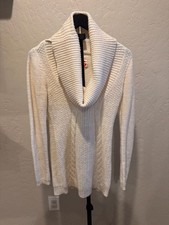 G by Guess Cream Cowl Neck Long Sleeve Sweater