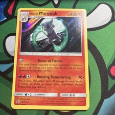 Pokemon TCG Alolan Marowak 12/111 Holo Rare Crimson Invasion