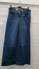 New Levi's 318 Shaping Mid Rise Wide Leg Jean Blue Size 30X32