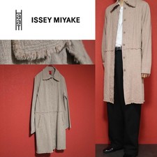 USED HAAT ISSEY MIYAKE CUT-OFF LONG COAT GOOD
